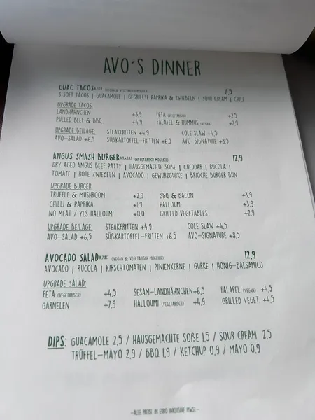 menu 2 of AVOCATEUR Brunch | Lunch | Dinner | Bar
