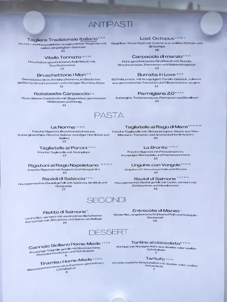 menu 0 of I Mori Ristorante