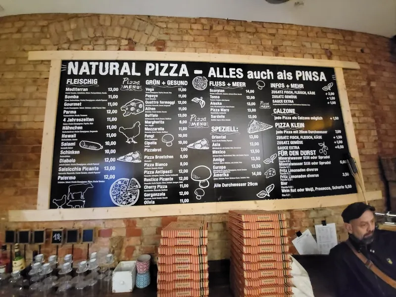 menu 1 of Natural Pizza