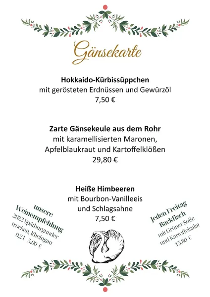 menu 0 of Gasthaus Zum Schwan