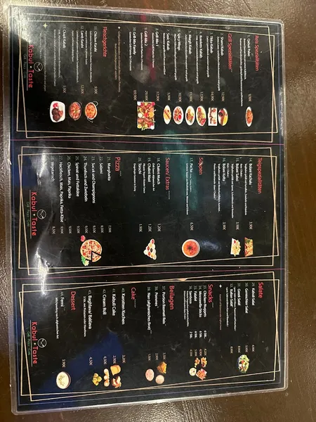 menu 2 of Kabul Taste