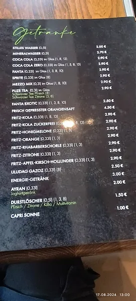 menu 2 of Lavas Hamburg