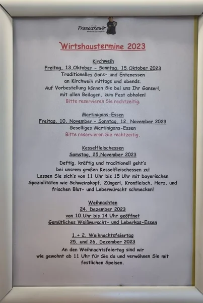 menu 2 of Franziskaner Wirtshaus & Biergarten - Trudering-Riem, München