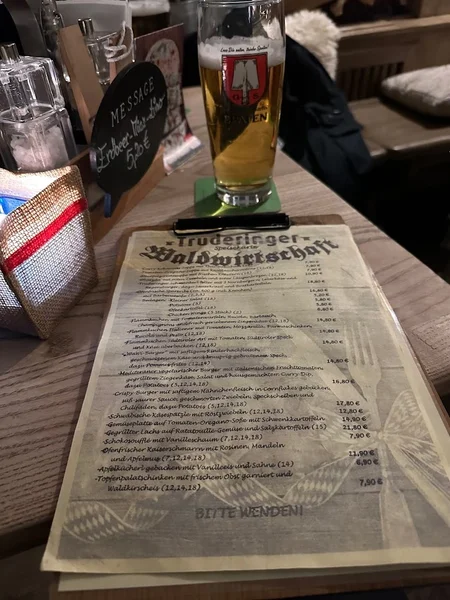 menu 2 of Truderinger Waldwirtschaft