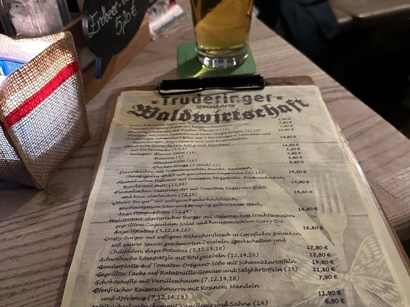 menu 2 of Truderinger Waldwirtschaft