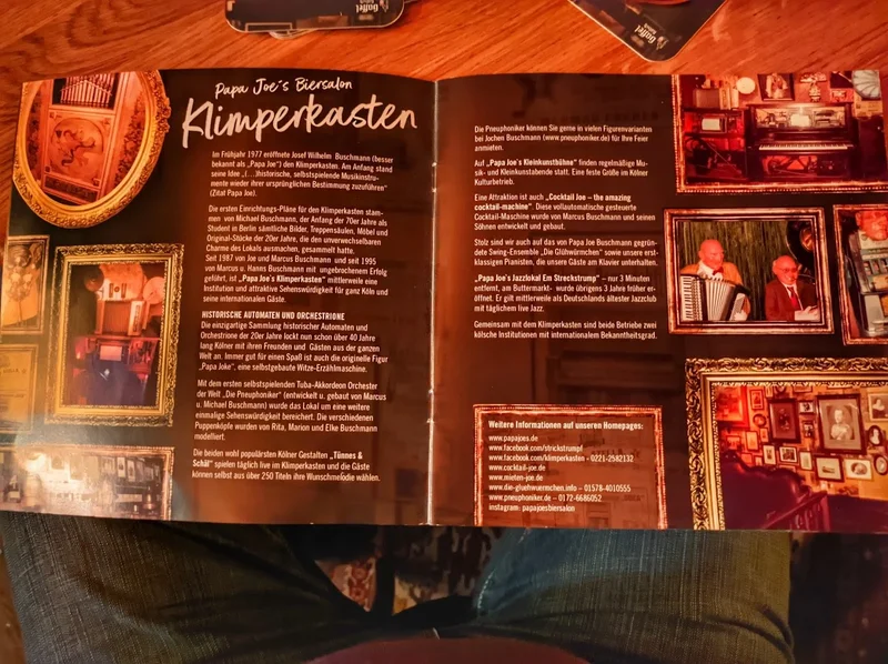 menu 0 of Papa Joe's Biersalon Klimperkasten