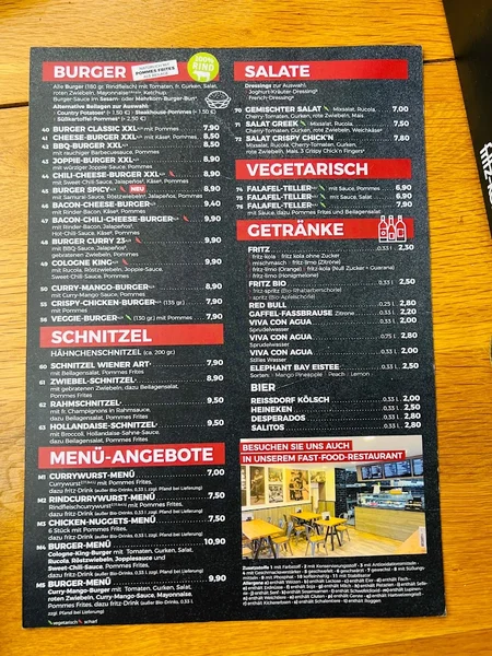 menu 2 of Curry 23 Köln