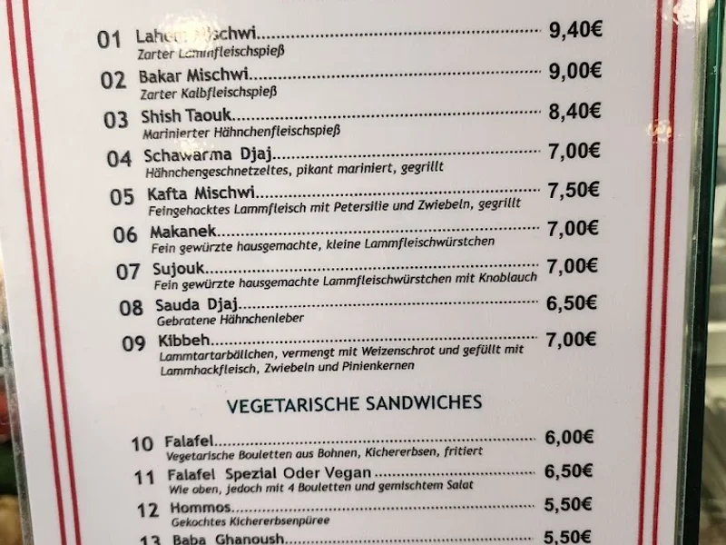 menu 2 of Beirut Restaurant