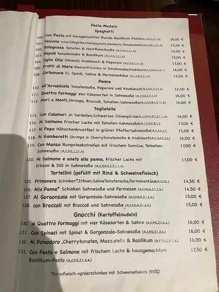 menu 0 of Parmigiano