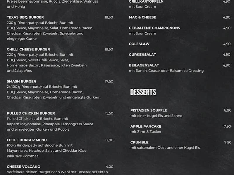 menu 1 of Green Smoke Cologne - BBQ Restaurant Köln