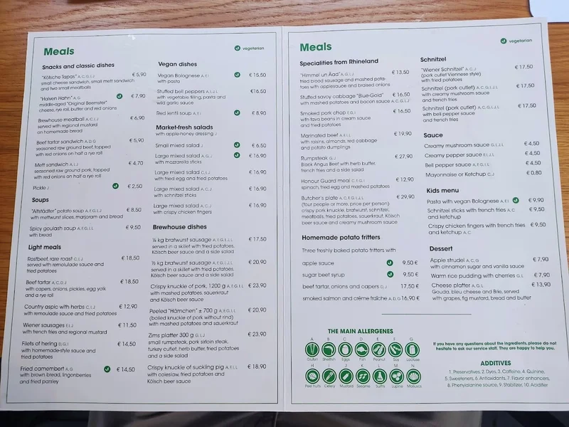menu 1 of Gilden im Zims “Heimat kölscher Helden”