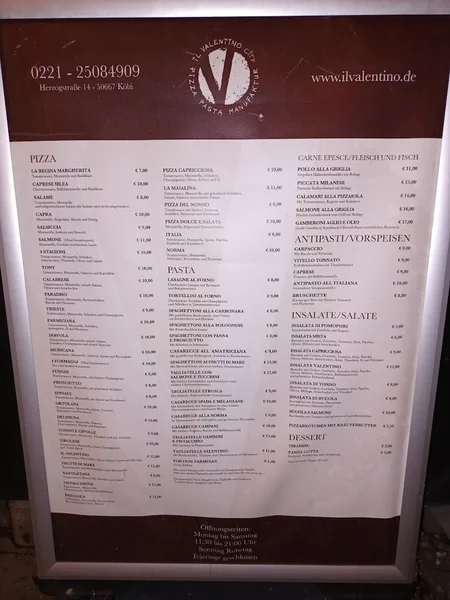 menu 0 of Ristorante-Pizzeria Il Valentino