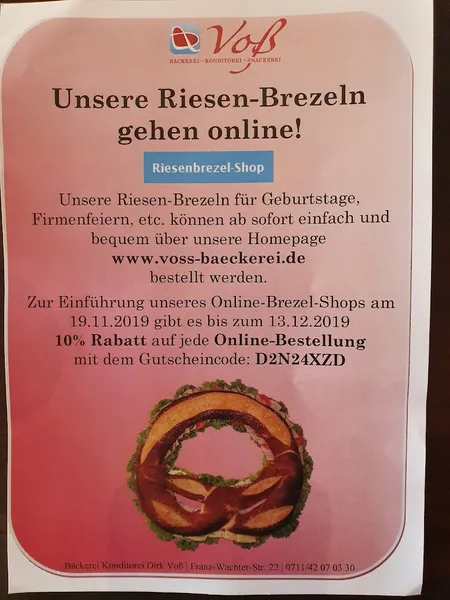 menu 0 of Bäckerei-Konditorei Voß GmbH