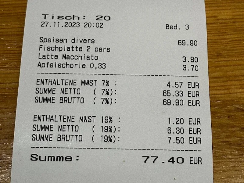 menu 2 of Restaurant Café Palladio