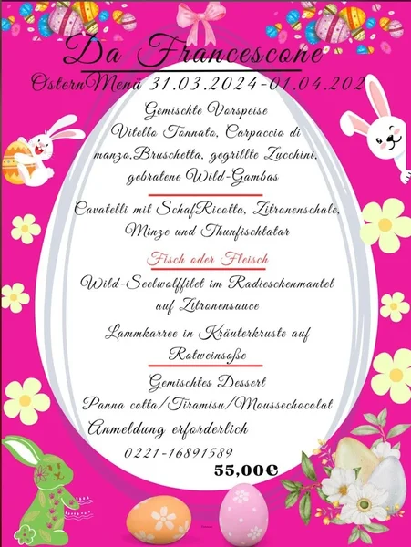 menu 0 of Da Francescone Restaurant