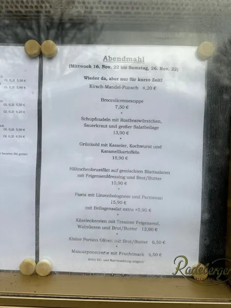 menu 1 of Käthners 23