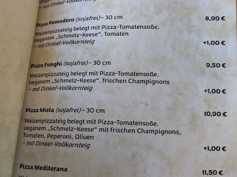 menu 0 of Veganel