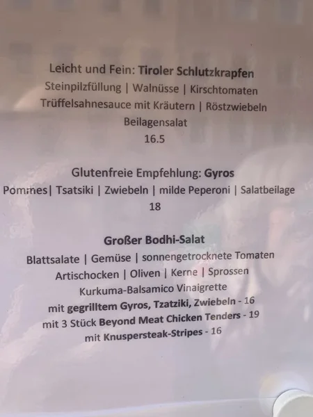 menu 0 of Bodhi | Nürnberg