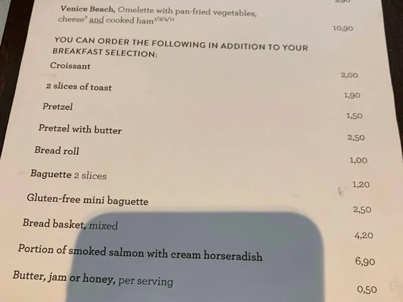 menu 1 of California Bean