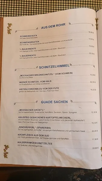 menu 0 of Alter Wirt Moosach