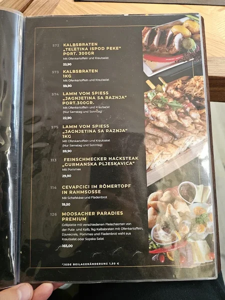 menu 2 of Moosacher Paradies