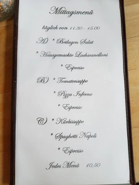 menu 0 of Cafe Bistro Caprici