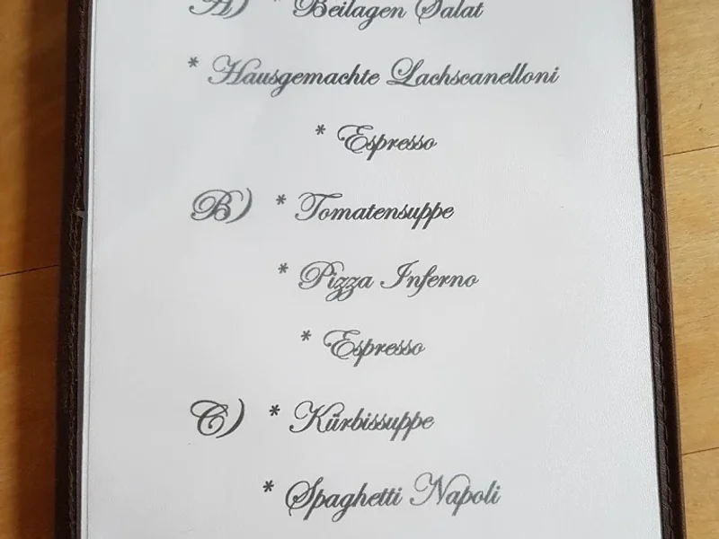 menu 0 of Cafe Bistro Caprici