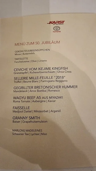 menu 0 of La Cuisine Rademacher