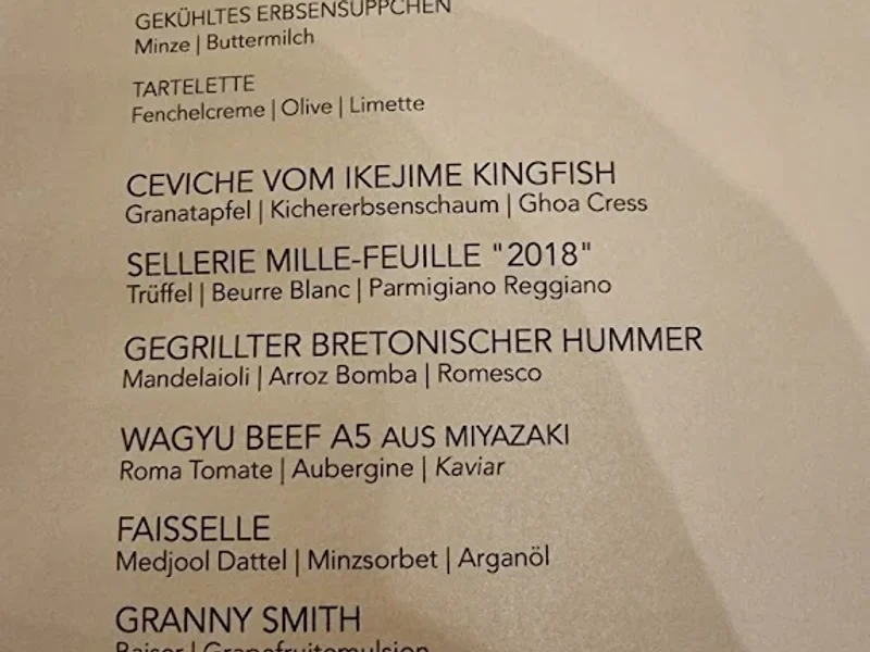 menu 0 of La Cuisine Rademacher