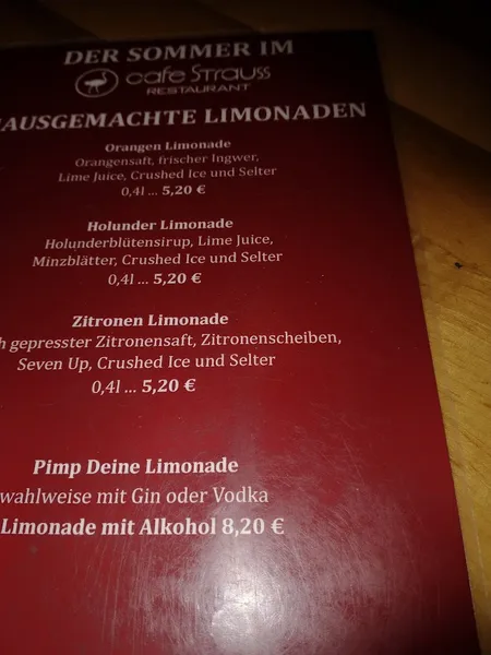 menu 0 of Cafe Strauss