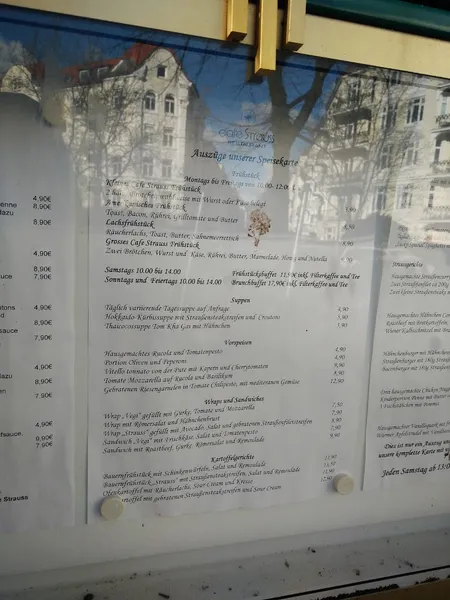 menu 2 of Cafe Strauss