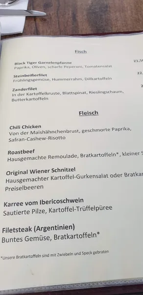 menu 2 of Restaurant Charmant
