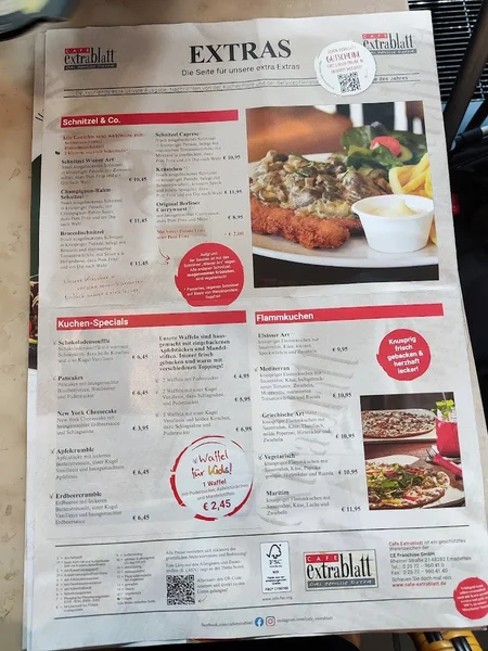 menu 0 of Cafe Extrablatt Köln Breite Straße