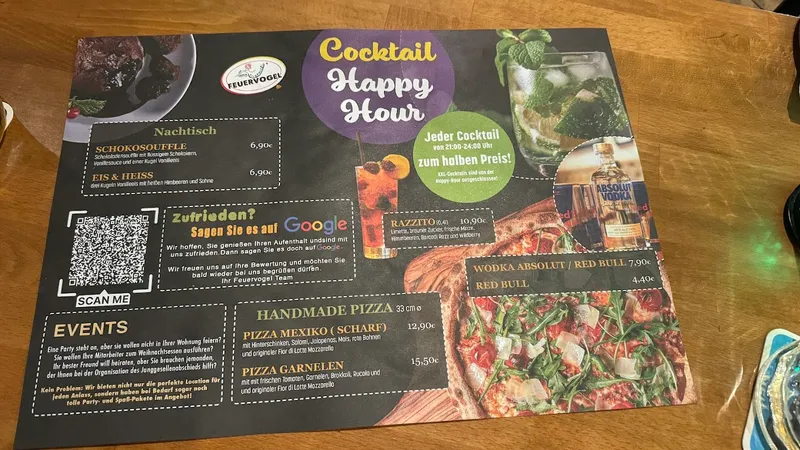 menu 1 of Restaurant Feuervogel