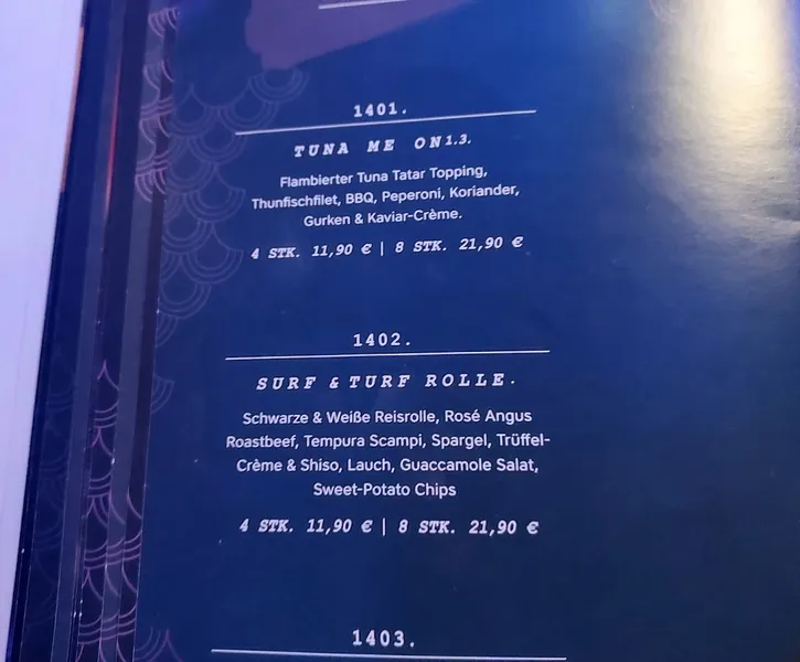 menu 1 of Mikoto Stuttgart