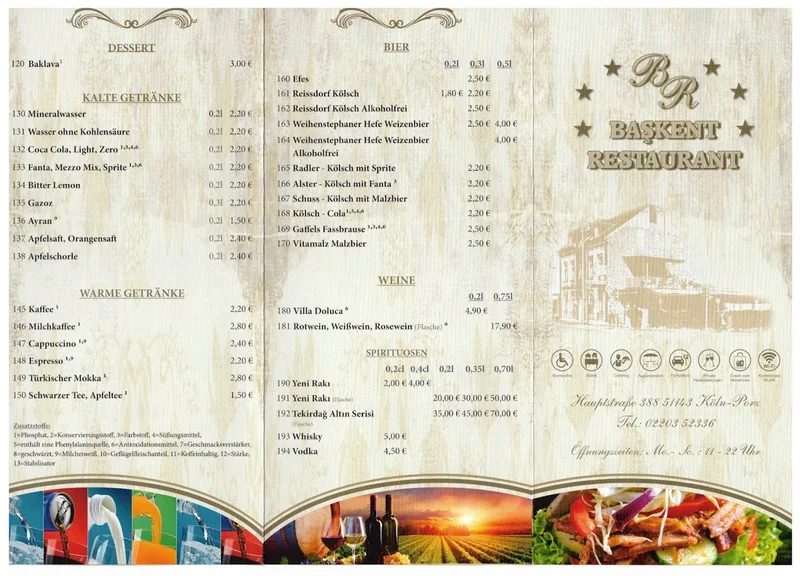 menu 1 of Baskent Restaurant