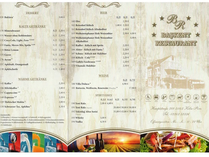 menu 1 of Baskent Restaurant