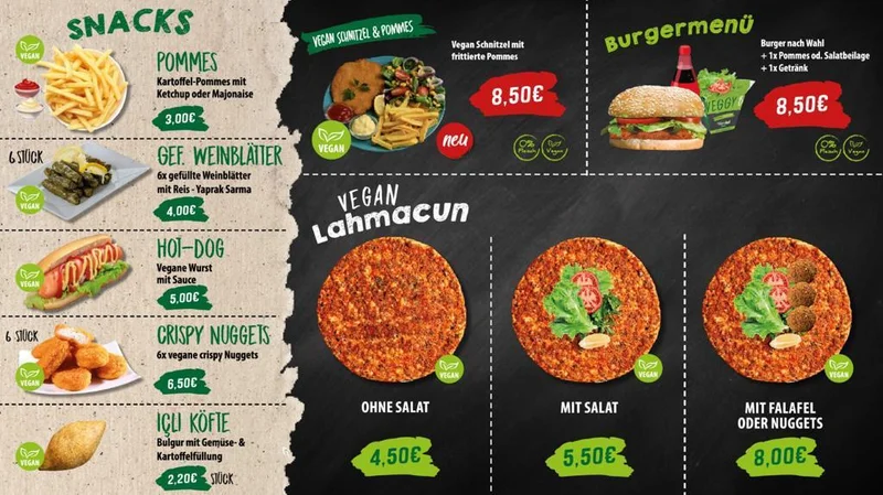 menu 1 of Veganland Çiğköfte Porz