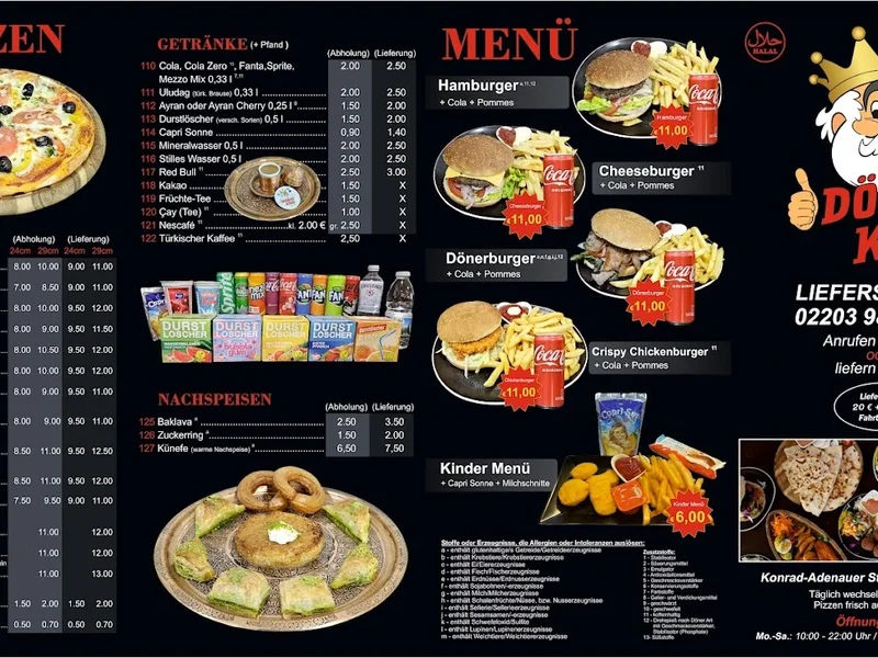 menu 1 of DönerKing Porz