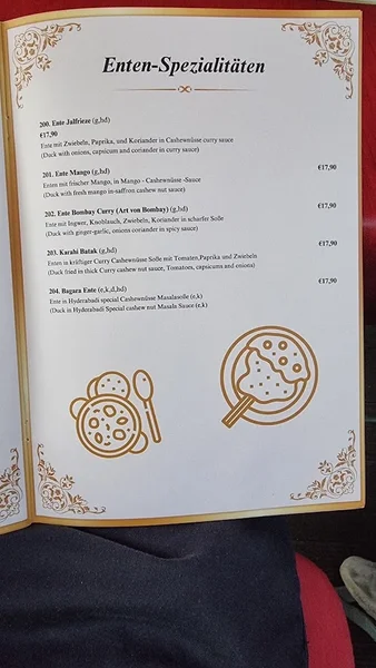 menu 0 of Hindura Indisches Spezialitäten Restaurant