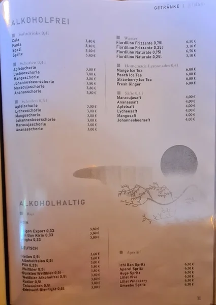 menu 0 of Ichiban Restaurant