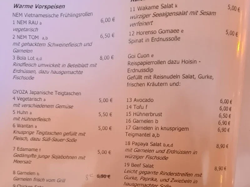 menu 1 of Ichiban Restaurant