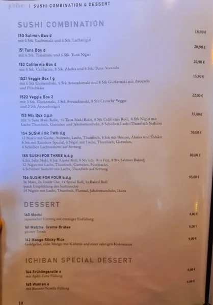 menu 2 of Ichiban Restaurant