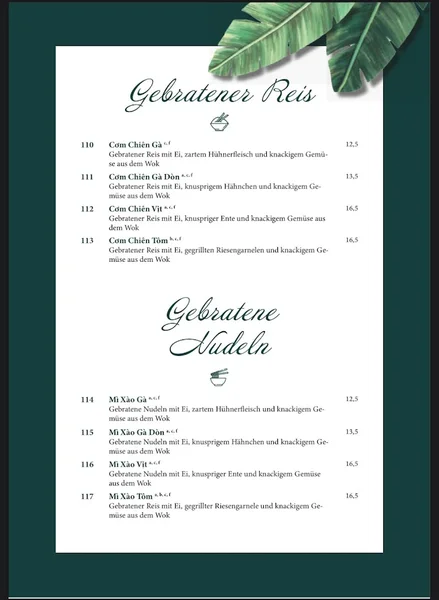 menu 1 of Saigon Riem