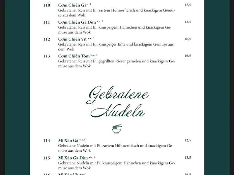 menu 1 of Saigon Riem