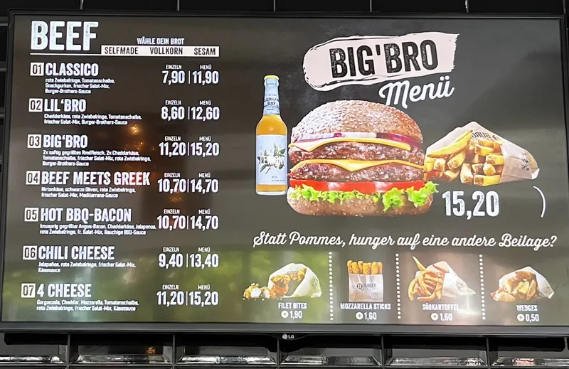 menu 0 of Burger Brothers GmbH