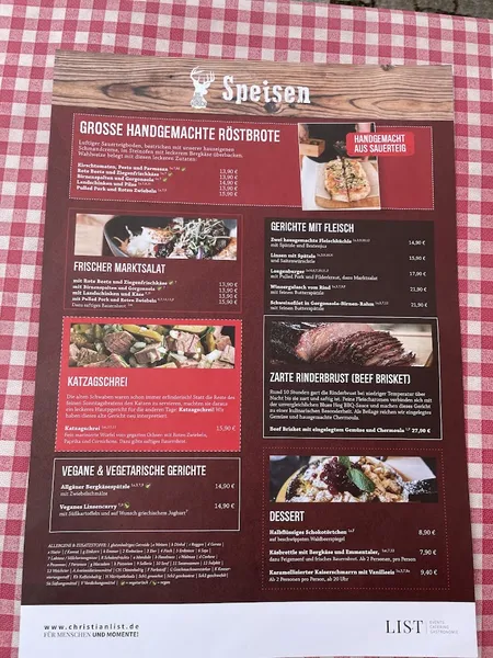 menu 0 of Der Rote Hirsch