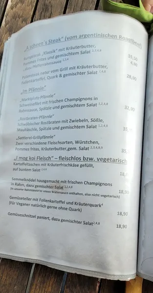 menu 0 of Zur Sattlerei