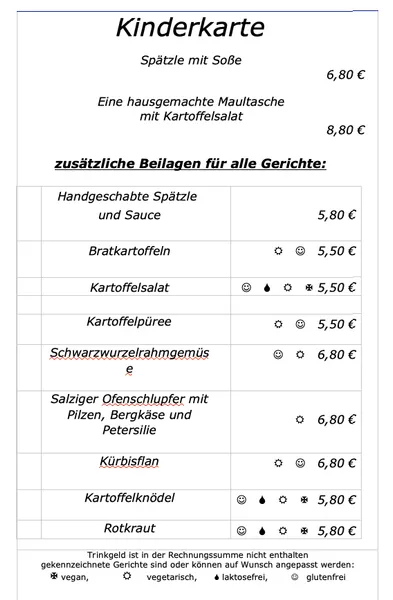 menu 1 of Weinstube am Stadtgraben