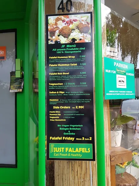 menu 0 of JUST FALAFELS